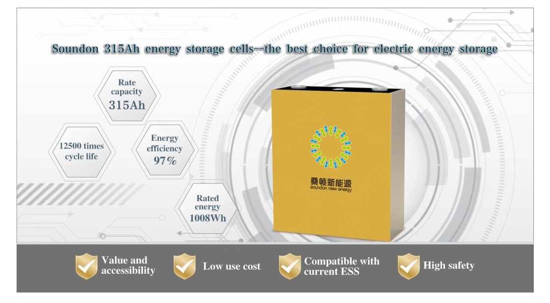 315Ah Lifepo4 Lithium Batterie 12500 Mal Lebensdauer für kommerzielle Energiespeichersysteme