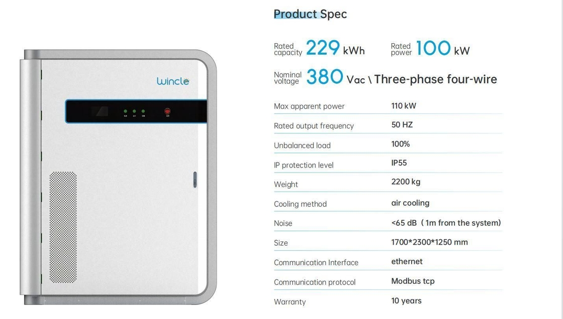OEM ODM Energiespeichersystem Ungleichgewichte Belastung 100% 380VAC mit IEC En FCC Un Zertifikat